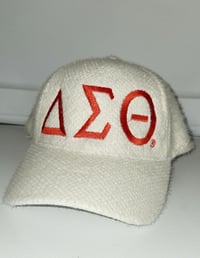 Image 1 of White Textured Symbol Cap
