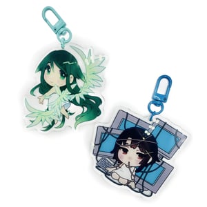 saya and lain acrylic charms