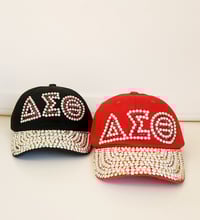 Image 1 of Pearl/Bling Symbol Cap (Red or Black)