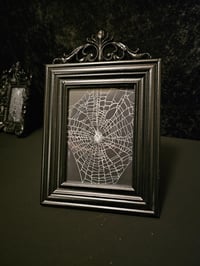 Image 1 of  Gothic Large Ornate black framed preserved web