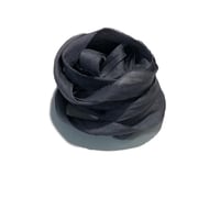 Image 4 of 10YD. CHARCOAL HAND DYED SARI SILK RIBBON BY COLOR KISSED SILK