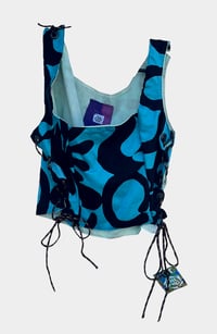 Image 1 of Blue and black squiggle corset