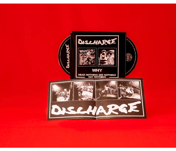 Image of DISCHARGE -"WHY/HEAR NOTHING SEE NOTHING SAY NOTHING" 2xCD