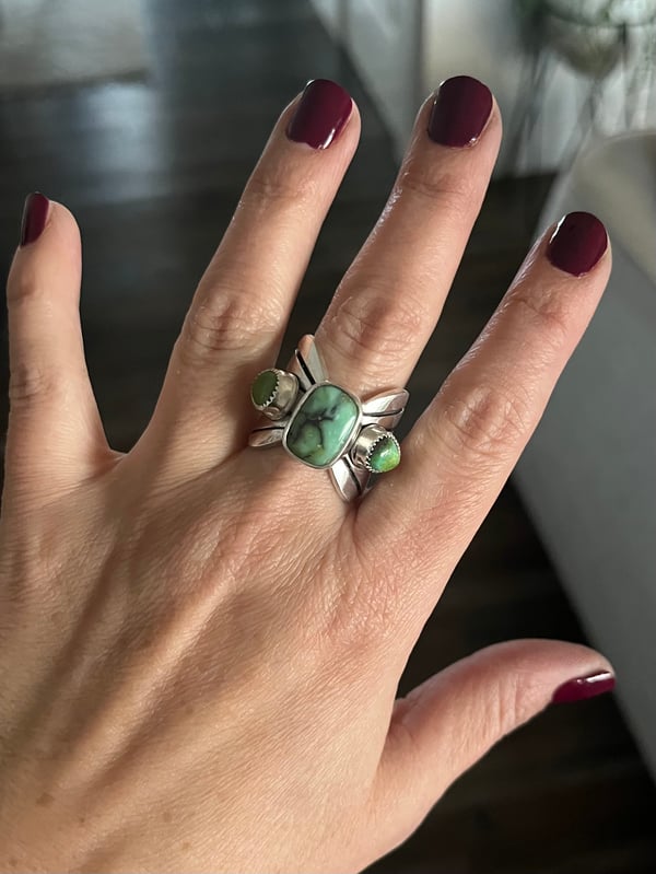 Image of Colina Verde Variscite Ring, Size 9