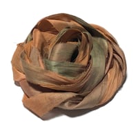 Image 6 of 10YD.  CACTUS FLOWER HAND DYED SARI SILK RIBBON BY COLOR KISSED SILK