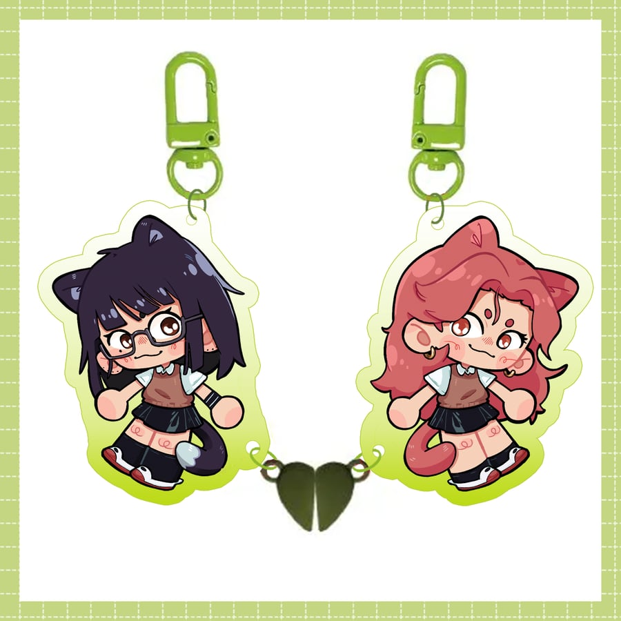 Image of [tgswiiwagaa] green yuri connected charms 