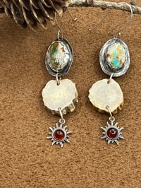 Image 5 of Royston, Antler, and Amber Earrings