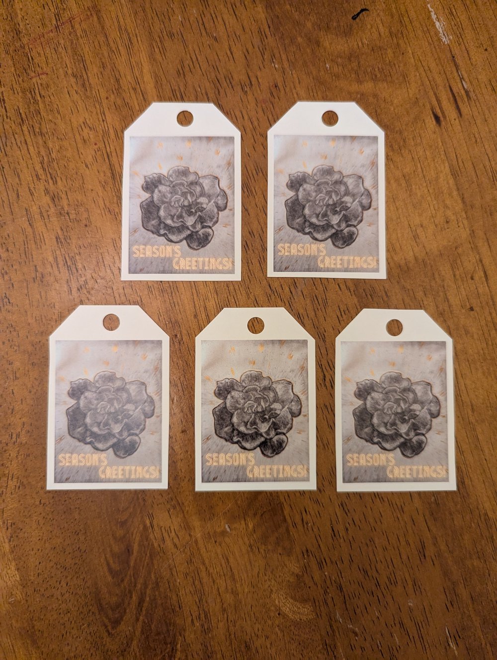 season's greetings! Trusting the process gift tags (set of 5)