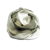 Image 2 of 10YD.  OLIVE BROWN HAND DYED SARI SILK RIBBON BY COLOR KISSED SILK