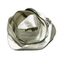 Image 3 of 10YD.  OLIVE BROWN HAND DYED SARI SILK RIBBON BY COLOR KISSED SILK