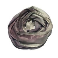 Image 1 of 10YD. QUICKSAND HAND DYED SARI SILK RIBBON BY COLOR KISSED SILK