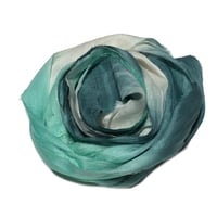 Image 2 of 10YD.  WINTERGREEN  HAND DYED SARI SILK RIBBON BY COLOR KISSED SILK