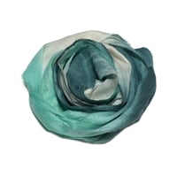 Image 3 of 10YD.  WINTERGREEN  HAND DYED SARI SILK RIBBON BY COLOR KISSED SILK