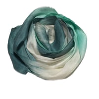 Image 6 of 10YD.  WINTERGREEN  HAND DYED SARI SILK RIBBON BY COLOR KISSED SILK