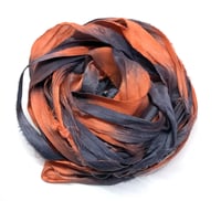 Image 2 of 10YD.  SPOOKY   HAND DYED SARI SILK RIBBON/HAND DYED SILK