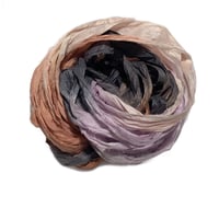 Image 3 of 10YD. SPOOKY HOLLOW HAND DYED SARI SILK RIBBON BY COLOR KISSED SILK