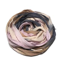Image 4 of 10YD. SPOOKY HOLLOW HAND DYED SARI SILK RIBBON BY COLOR KISSED SILK