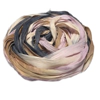 Image 5 of 10YD. SPOOKY HOLLOW HAND DYED SARI SILK RIBBON BY COLOR KISSED SILK