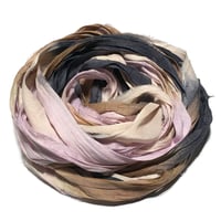 Image 6 of 10YD. SPOOKY HOLLOW HAND DYED SARI SILK RIBBON BY COLOR KISSED SILK