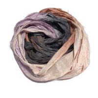 Image 7 of 10YD. SPOOKY HOLLOW HAND DYED SARI SILK RIBBON BY COLOR KISSED SILK