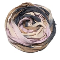 Image 1 of 10YD. SPOOKY HOLLOW HAND DYED SARI SILK RIBBON BY COLOR KISSED SILK