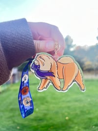 Image 1 of Winner’s Gait Chow Chow Acrylic Keychain and Lanyard