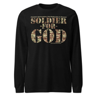 Image 1 of Soldier For God Dark Unisex Long Sleeve Tee