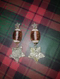 Football earrings with stars