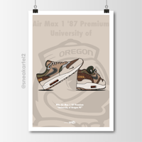 Image 1 of Sneaker Poster Air Max 1 "University of Oregon PE"