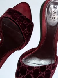 Image 8 of Gucci x Tom Ford Burgundy Velvet GG Mules - US7