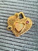 Image 2 of Opal Heart Gold Pendant