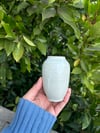 tiny satin white vase