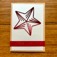 Image 1 of Stitched Star Card Silver