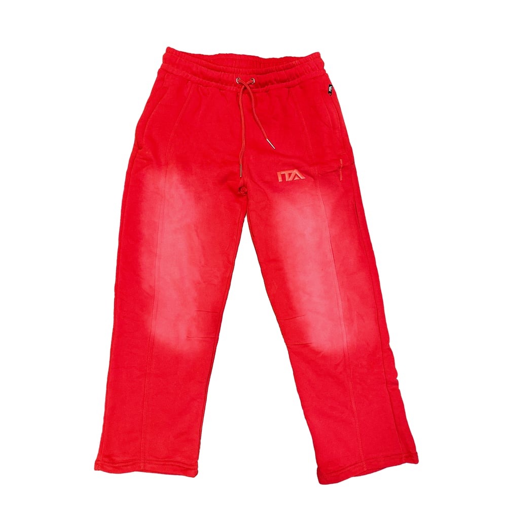 Image of Heavyweight Sunfaded Sweats Red