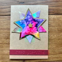 Image 1 of HAND PAINTED CHRISTMAS STAR CARDS