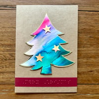 Image 2 of Hand painted Christmas Tree Cards