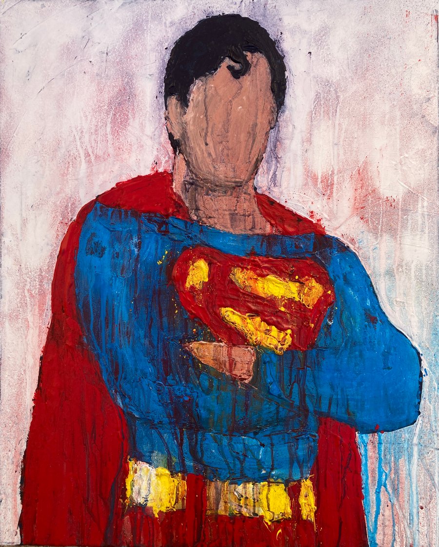 Image of Superman original on canvas