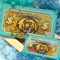 Image 1 of Glitter Aventurine Dollar Keychain/Block