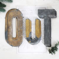 Image 1 of O.U.T. Zinc and Gilt Letters