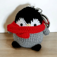 Penguin With A Scarf Keyring