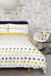 Image 2 of Dotty Duvet Cover Set - Mustard