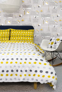 Image 3 of Dotty Duvet Cover Set - Mustard