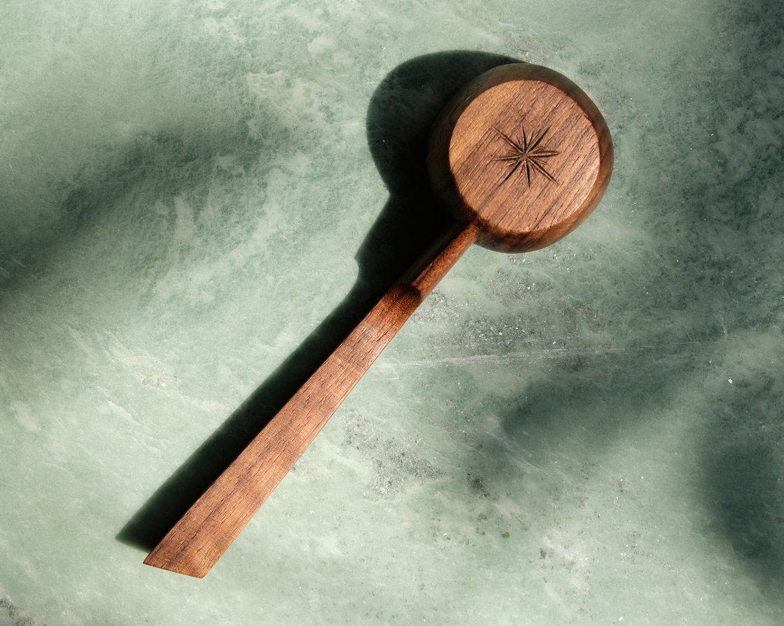 Image of Long Handle Walnut Coffee Scoop - SC001