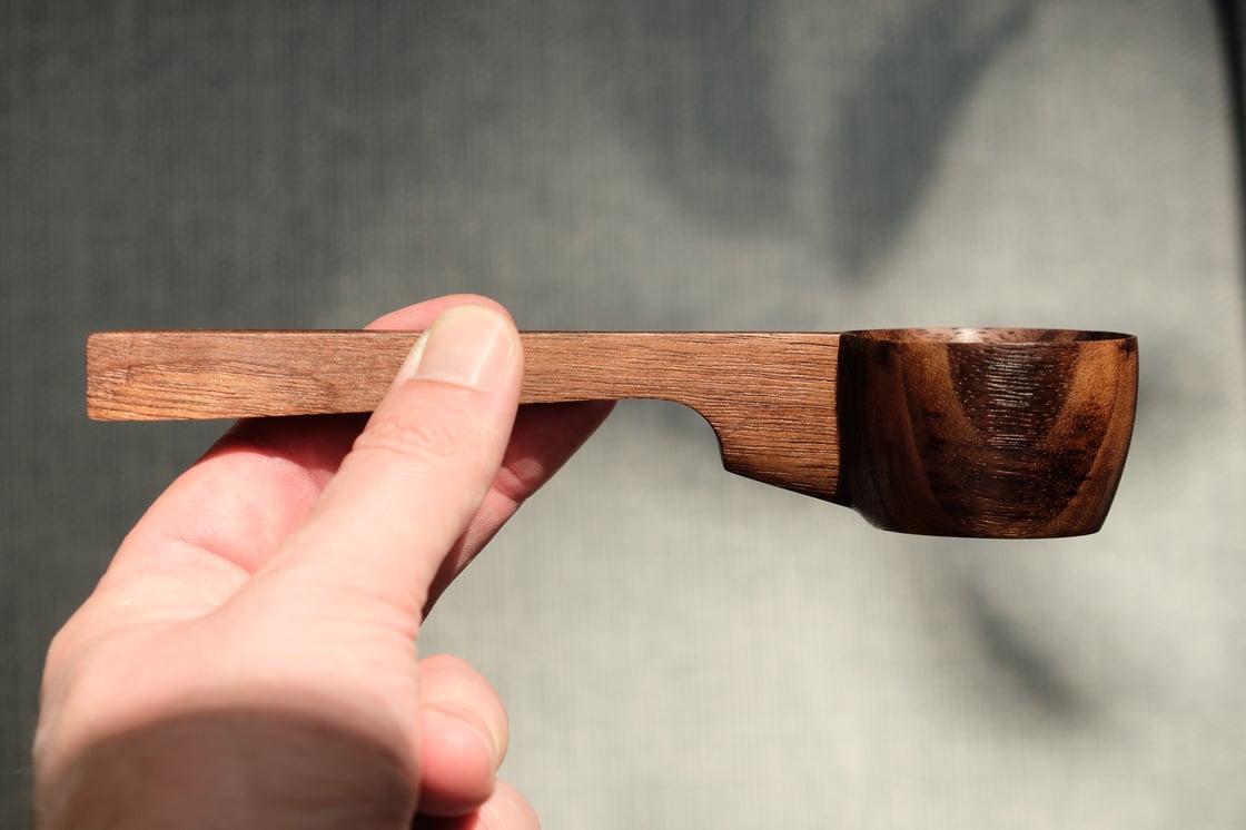 Image of Long Handle Walnut Coffee Scoop - SC001