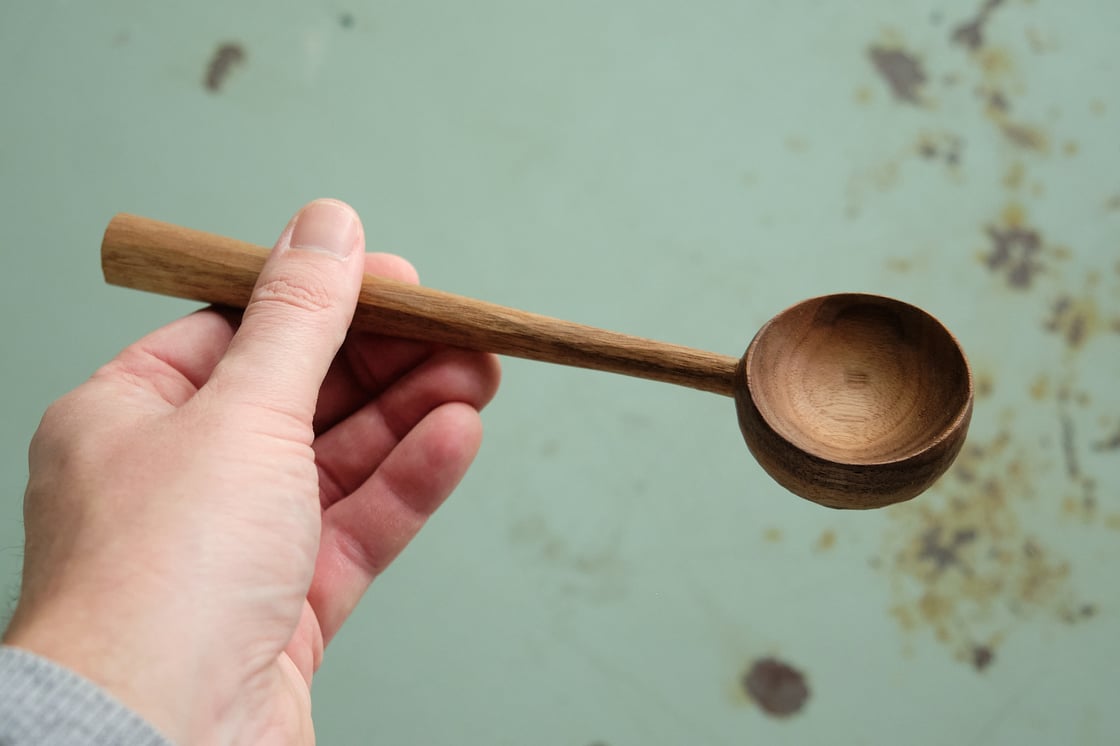Image of Long Walnut Coffee Scoop - SC010