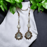 Image 5 of Golden Rhinestone Teardrop Earrings