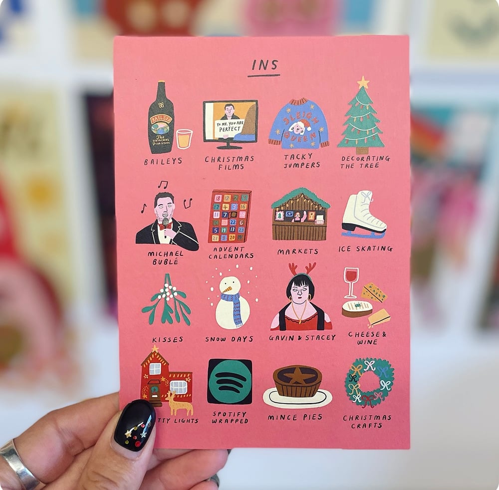 Image of Christmas Ins Greetings Card