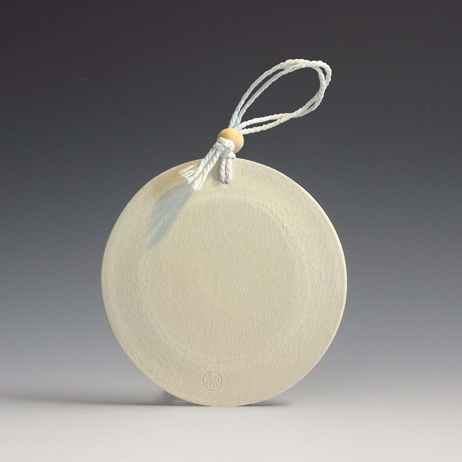 Image of Orchid beaded sgraffito ceramic wall hanging