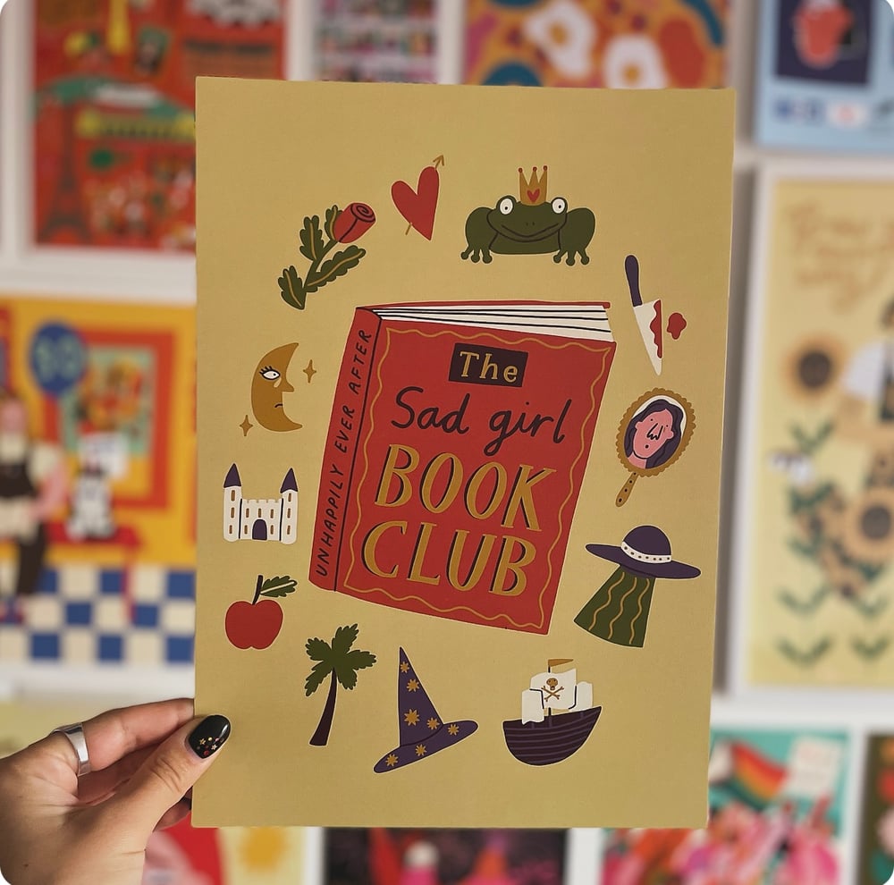 Image of Sad Girl Book Club Print