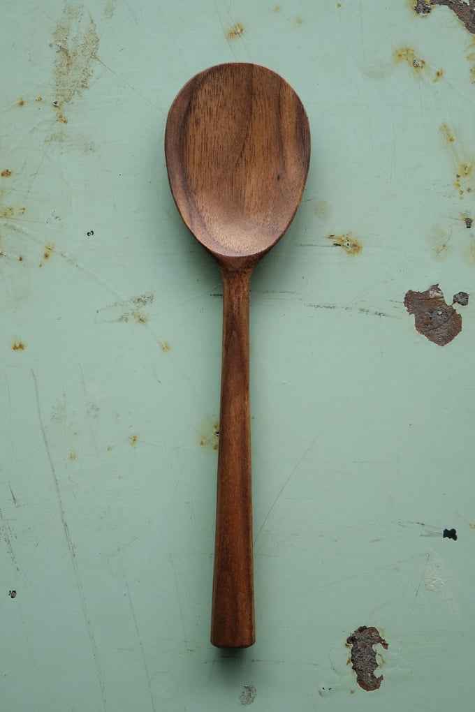 Image of Short Faceted Cooking Spoon